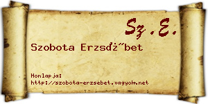 Szobota Erzsébet névjegykártya