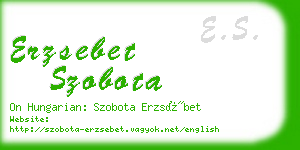 erzsebet szobota business card